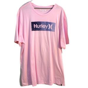 Hurley T-Shirt Pink Cotton Women’s XXL.